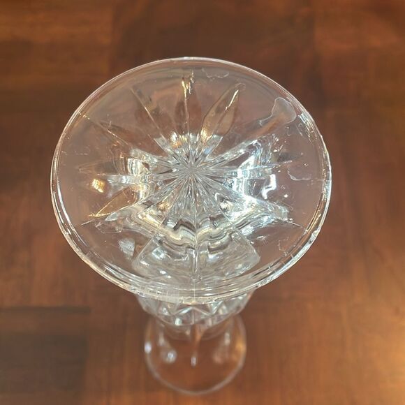 Cristal d'Arques Lead Crystal Footed Bud Flower Vase Vintage 8" Longchamp - Picture 3 of 7